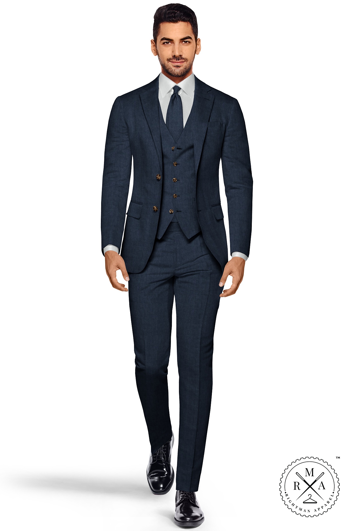 Charcoal Grey TR Three Piece Suit SU39